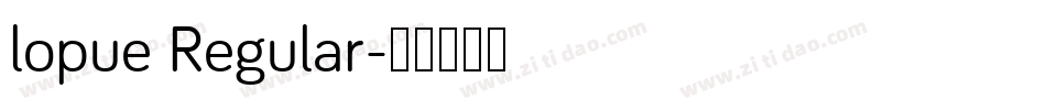 lopue Regular字体转换
